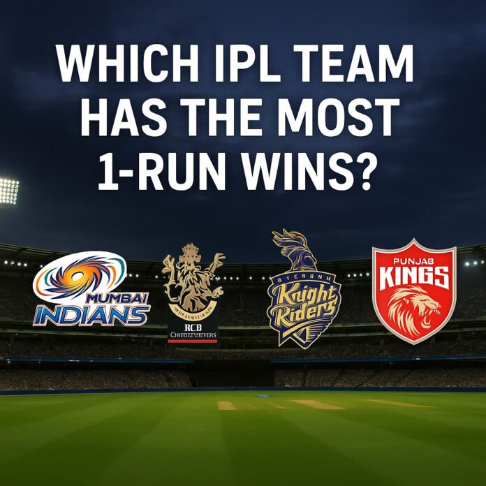 Which IPL Team Has The Most 1-Run Wins?
