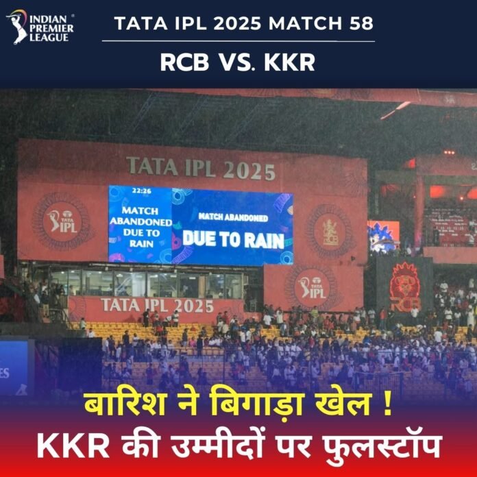 TATA IPL 2025 Match 58, RCB vs KKR - Match Report