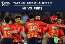 TATA IPL 2025 Qualifier 2 : MI vs. PBKS Match Report ! TATA IPL 2025 qualifier 2 MI vs. PBKS Match Report